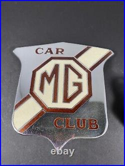 MG Car Club Badge Made In England With Bracket