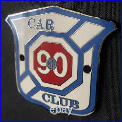 Mg Car Club 90 Years Enamel Motor Car Vintage Badge Emblem Insignia