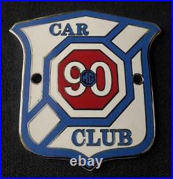 Mg Car Club 90 Years Enamel Motor Car Vintage Badge Emblem Insignia