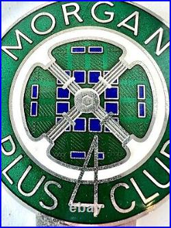 Morgan Car Badge-Morgan Plus 4 Club Enamel Badge