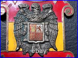 Mystery Spanish Crest Radiator Or Hood Badge Emblem Espana Car Club Ornament