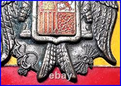 Mystery Spanish Crest Radiator Or Hood Badge Emblem Espana Car Club Ornament