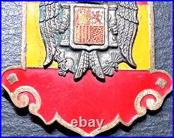 Mystery Spanish Crest Radiator Or Hood Badge Emblem Espana Car Club Ornament