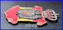 Mystery Spanish Crest Radiator Or Hood Badge Emblem Espana Car Club Ornament