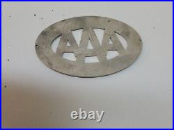 New 1900's Auglaize AAA Auto Club OSAA Porcelain Radiator Emblem MINT (SC)