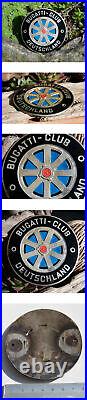 Nice Vintage Enamel Automobile Car Badge # Bugatti Club Germany Deutschland