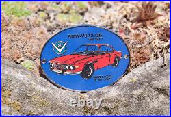 Nice Vintage Enamel Radiator Car Badge # Bmw V8 Club 3.0 Cs