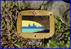 Nice Vintage Enamel Radiator Car Club Badge # Bmw Club Rally Mainz Kastel 1960