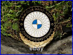 Nice Vintage Enamel Radiator Car Club Badge # Bmw Club Rally Mainz Kastel 1971