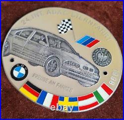 Nice Vintage Enamel Radiator Car Club Badge # Bmw Rally 1998 Amc Unterthingau