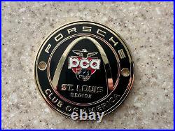 Official Porsche PCA Car Club America St. Louis Gril Badge Emblem Hood Ornament