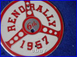 Original 1957 Reno Rally Car Club Badge Aluminum/Enamel