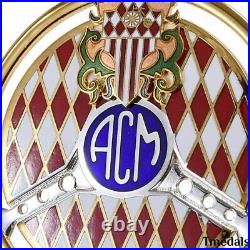 Original ACM GOLD Badge AUTOMOBILE CLUB DE MONACO Grille real enamel 2011 Rare