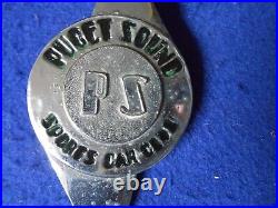 Original Puget Sound Sports Car Club Badge Chrome/Enamel Circa 1950's