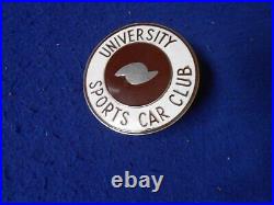 Original University Sports Car Club Badge Brass/Enamel Circa 1950's-1960's