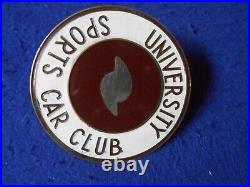 Original University Sports Car Club Badge Brass/Enamel Circa 1950's-1960's