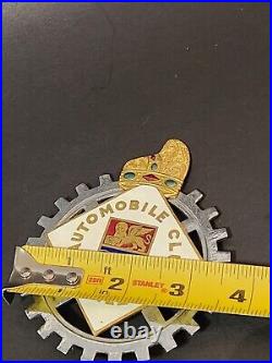 Original Vintage Venezia Automobile Club Car Radiator Badge Brass Enamel Venice