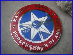 PCA PORSCHE CLUB OF AMERICA TEXAS MAVERICK REGION 50 YEARS enamel Badge