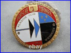 PORSCHE CLUB WIESBADEN 1969 PORSCHE TURNIER TOURNAMENT enamel car Badge 356 911