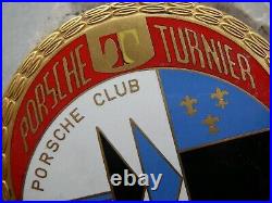 PORSCHE CLUB WIESBADEN 1969 PORSCHE TURNIER TOURNAMENT enamel car Badge 356 911