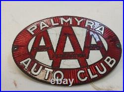 Palmyra Auto Club Penna Motor Federation License Plate Emblem Badge Topper (SC)