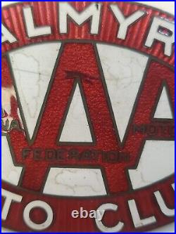 Palmyra Auto Club Penna Motor Federation License Plate Emblem Badge Topper (SC)