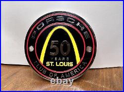 Porsche Club Of America Badge 50 Years St. Louis Pca Badge Arch Stl Rare Nos Vtg