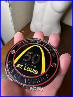 Porsche Club Of America Badge 50 Years St. Louis Pca Badge Arch Stl Rare Nos Vtg