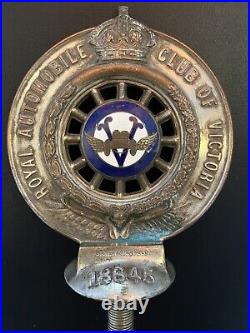 RACV Enamel Badge Rare ROYAL AUTOMOBILE CLUB OF VICTORIA c1930s