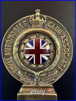 RAC Enamel Badge Rare ROYAL AUTOMOBILE CLUB ASSOCIATION c1929