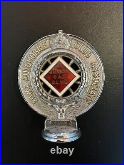 RAC JUNIOR CAR CLUB Enamel Badge Rare ROYAL AUTOMOBILE CLUB ASSOCIATION c1930s