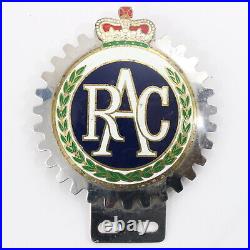 RAC Royal Automobile Club Original Metal License Topper Badge 4.75