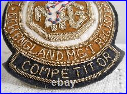 RARE LAP New England MG T Register Car Auto Club Bullion Blazer Badge 25th Annv