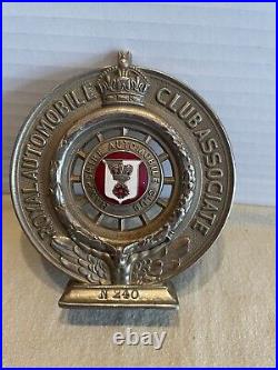 Rac Rare Automobile Club Hampshire Auto Motor Bronze Large Car Enamel Badge