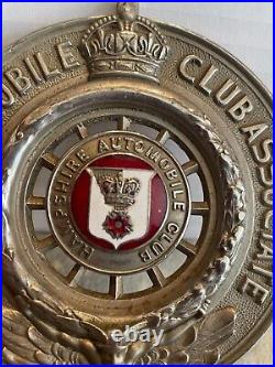 Rac Rare Automobile Club Hampshire Auto Motor Bronze Large Car Enamel Badge