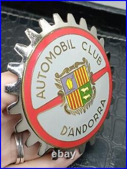 Rare Vintage Badge Car D'ANDORRA Automobil Club 1960's