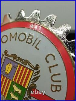 Rare Vintage Badge Car D'ANDORRA Automobil Club 1960's