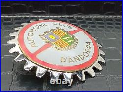 Rare Vintage Badge Car D'ANDORRA Automobil Club 1960's