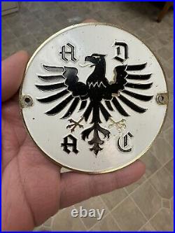 Rare Vtg. ADAC Allgemeiner Deutscher Automobil Club 1913 Car Badge 2pcs Lot