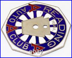 Reading Penna. AAA Auto Club Enamel Emblem / Gustave Fox Co. (CIN, O.) / CV Tools