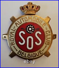 Royal Automobile Club Belgique SOS Badge Emblem Car Grill