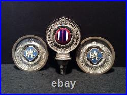 Royal Automobile Club Enameled Badges(2) & Radiator Cap Ornament(1) Serial #'s