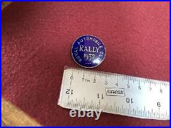 Royal Automobile Club (RAC) 1932 Rally Lapel Badge By Birmingham Medal Company