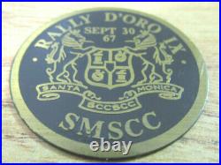 Santa Monica Sports Car Club Car Emblem Badge 1967 Sept 30 Rally De' Oro IX