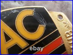 Superb vintage german SAC SWABIAN AUTOMOBILE CLUB enamel Car Badge orange bars