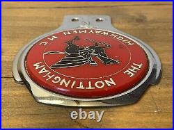 THE NOTTINGHAM HIGHWAYMEN M C BADGE Vintage Classic Motor Club Car RARE ITEM