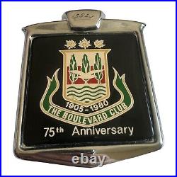 The Boulavard Club 75th Anniversary Car Badge Vintage Very Rare