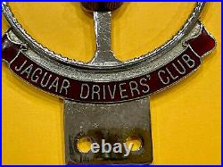 Unused Vintage JAGUAR DRIVERS CLUB Automobile Enamel Chrome Car Badge