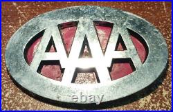 Used OEM Vintage AAA Automobile Club Badge Emblem (219)