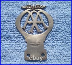 VINTAGE 1920s AUTOMOBILE ASSOCIATION CAR BADGE LARGE PRE WAR AA GB MOTOR EMBLEM